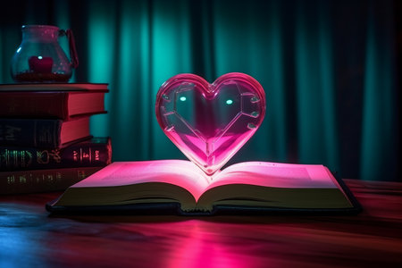 Inspiring Wisdom: Unveiling the Power of Education through the Love for Reading in the Retro Neon Liの素材