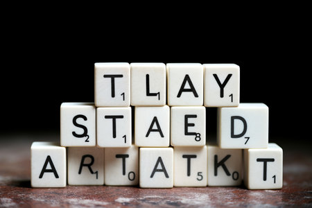 Saturdays Word: A Black & White Cube Puzzle on Grunge Canvasの素材