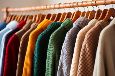 Hanging in Style: Sweaters Gracefully Set on the 3:2 Hanger Rackの素材