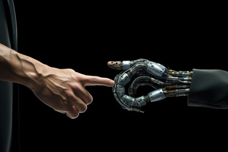 When Humanity Collides with AI: Exploring the Future of Man and Machines - An AR 3:2 Perspectiveの素材