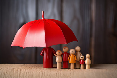 The Umbrella of Protection: Safeguarding Wooden Peg Dolls & Ensuring Family Security with Comprehensの素材