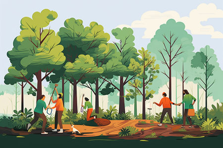 Embracing Arbor Day: Uniting for a Greener Environment through Tree Planting Volunteering and Naturaの素材