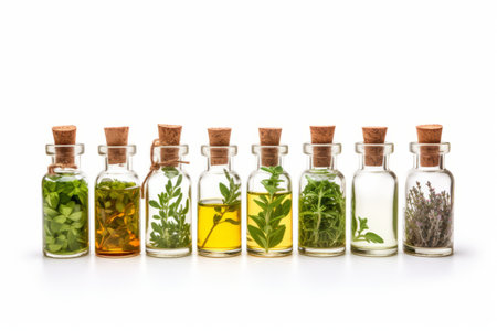 Pure and Practical: Roll-On Glass Bottle of Herbs Oil for Easy Application â AR 3:2の素材