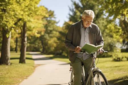 Wisdom on Wheels: A Serene Seniors Journey Through Knowledgeの素材
