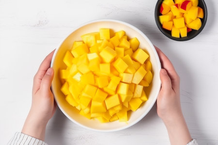 Mastering the Art of Mango Preparation: A Step-by-Step Guide in Stunning Visualsの素材