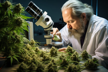 Unveiling the Power of Marijuana: Exploring Medical and Recreational Benefits through Microscopic Reの素材