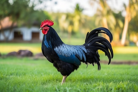 The Wholesomeness of Thailands Free-Range Organic Poultry: A Glimpse into the Serene World of Blueの素材