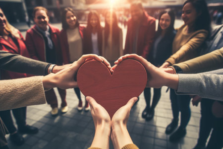 Embracing Unity: Joining Hands for Health and Love in a Vibrant Communityの素材