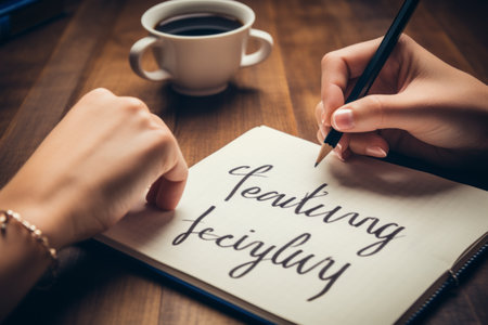 Empowerment through Lifelong Learning: Handwriting the text, Keep Educating Yourself - AR 3:2の素材