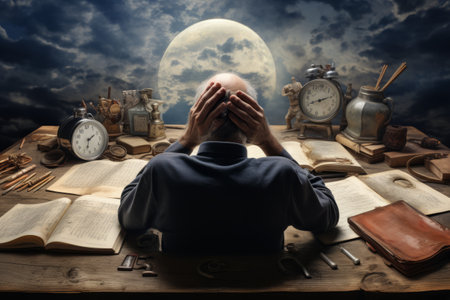 The Profound Reflections of Human Hands: Contemplating Lifes Grand Design --ar 3:2の素材