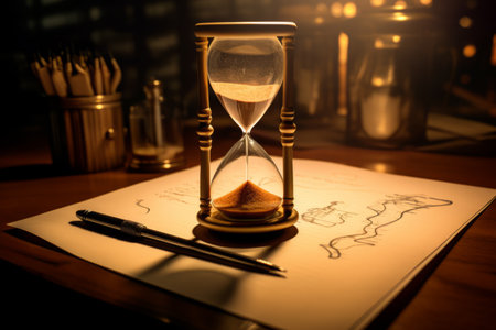 Timeless Creations: Crafting Ideas with Pen and Hourglassの素材