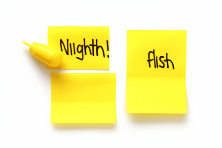 Unveiling Perspectives: Yellow Sticky Notes Carrying Insightsの素材