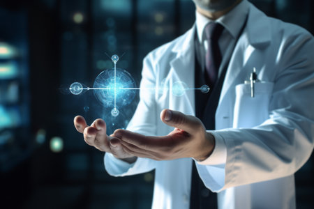 Revolutionizing Healthcare: The Medicine Doctors Hand in Harmony with Modern Computer Interfaceの素材