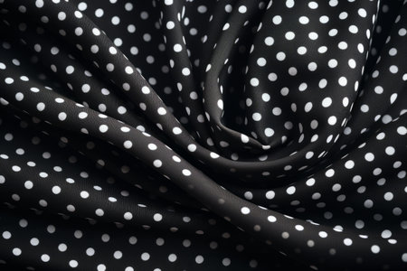 Dazzling Monochrome: Unveiling the Black and White Polka Dot Textileの素材