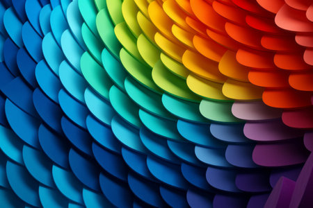 A Vibrant Spectrum of Colors: Exquisite 3:2 AR Rainbow Design Decorationの素材