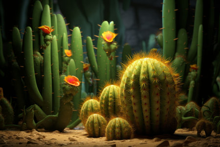 Succulent Beauty: Discovering the Splendor of Cactus Plant --ar 3:2の素材