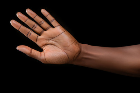 Captivating Close-up: Hand Emphasized Against a White Background, Ratio 3:2の素材