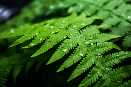 Enchanting Close-Up: Capturing the Beauty of a Green Fern Leaf in 3:2 Aspect Ratioの素材