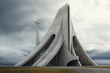 Sacred Geometry Unveiled: Discovering the Marvels of the Concrete Churchの素材