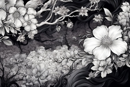 Timeless Charm: Exploring the Elegance of Black and White Wallpaper, AR 3:2の素材