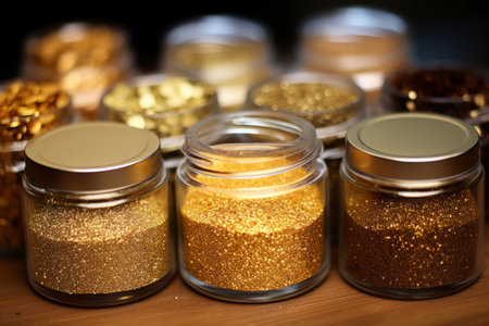 Shimmering Gold Glitter Lot: An Exquisite 3:2 AR Dreamscapeの素材