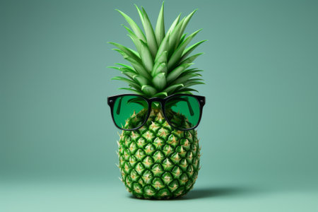 The Cool and Quirky Green Pineapple: A Stylish Sunglasses Accessory -ar 3:2の素材