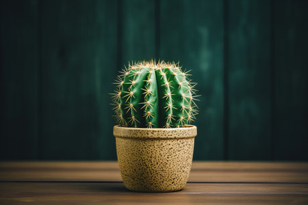 Refreshing Vibrance: A Green Cactus Plant on Pot --ar 3:2の素材