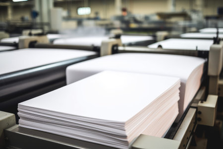 Captivating Composition: Exploring the Elegance of White Printer Paper through a High Angle Shot --aの素材