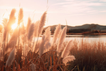 Breathtaking Pampas Grass: Immersive Landscape Photography in AR 3:2 modeの素材