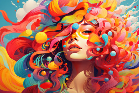 Vibrant and Versatile: Exploring the Multicolored Illustration - 3:2 Aspect Ratioの素材