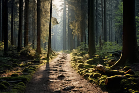 Mystical Journey: Capturing an Enchanting Forest Pathway --ar 3:2の素材