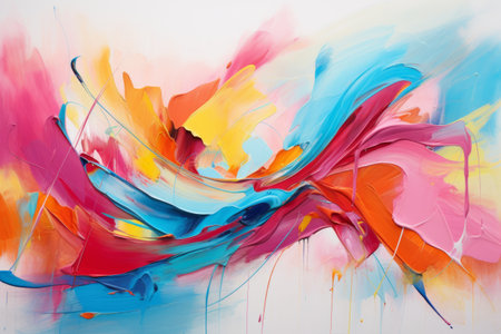 Vibrant Abstract Painting Illuminated: A Captivating 3:2 Artistic Snapshotの素材