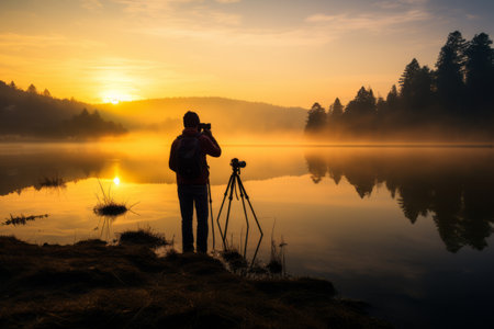 Dawn Aesthetics: Capturing Moments Amidst the Rising Sun - AR 3:2の素材