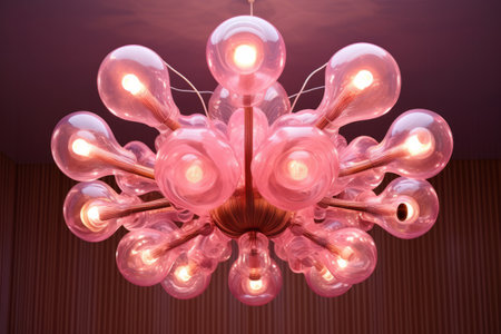Glowing Pink Elegance: The AR 3:2 Pink Light Fixtureの素材