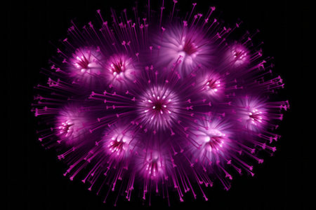 Purple Blaze: Unveiling the Mesmerizing Fireworks Spectacle in 3:2 Aspect Ratioの素材