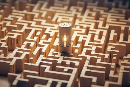 Shedding Light on Success: Navigating a Wooden Block Maze with a Light Bulb in an Innovative 3:2 ARの素材