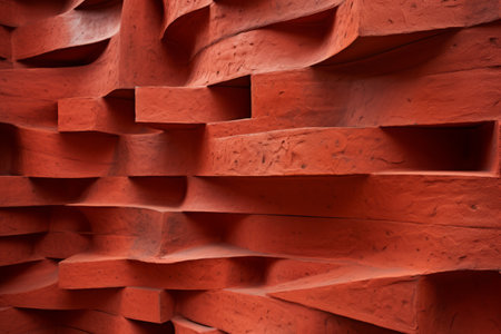 Enhanced Aesthetic Appeal: Discover the Striking AR 3:2 Red Concrete Brickの素材