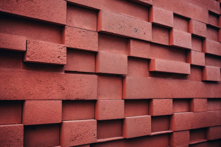 Enhancing Architecture: Exploring the Versatility of Red Concrete Brick --ar 3:2の素材