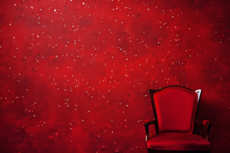 Radiant Elegance: Red Glittered Wallpaper - AR 3:2の素材