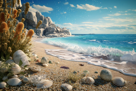 Exploring the Mystical Seashore: A Journey Through AR 3:2の素材