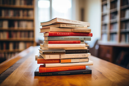 A Captivating Collection: Selective Focus Photo of Assorted-title Booksの素材