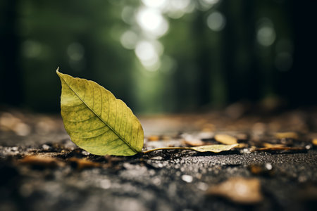 Framing Natures Beauty: Captivating Selective Focus Photography of Ovate Leaf - AR 3:2の素材