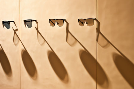 Glimpses of Reflection: Shadows of Glasses on Wall - AR 3:2の素材