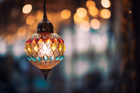 Gorgeous Pendant Lamp Shines Through the Lens: A Captivating Shallow Focus Compositionの素材