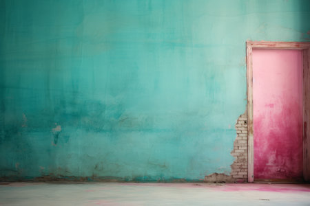 Vibrant Hues Unleashed: Teal, White, and Pink Paint -- AR 3:2の素材