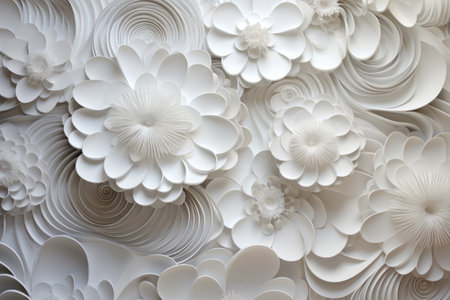 Immerse in Elegance: Stunning White 3D Wall Art Transforms Spaces with AR 3:2の素材