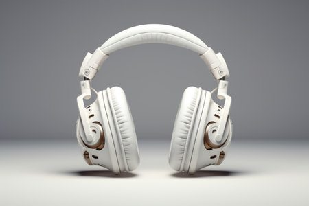 Immerse Yourself in Pure Sound with the White Headphones --ar 3:2の素材