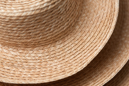 Capturing the Intricate Details of the Straw Hat Weave: A Close-Up Photography Exploration in AR 3:2の素材