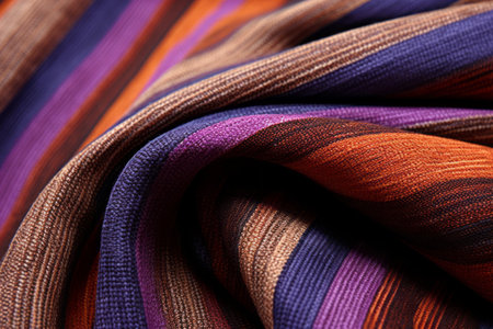Woolen Threads Transform Striped Fabric: AR 3:2の素材