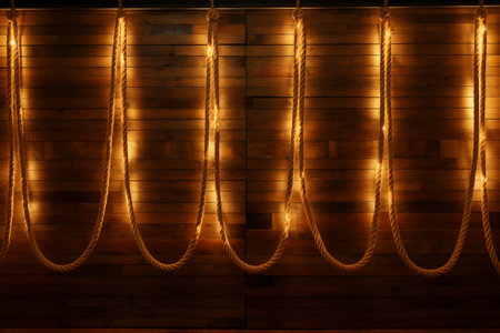 Whimsical Rope Wall Art Illuminates the Roomの素材